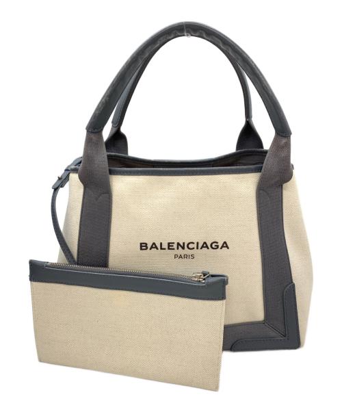 BALENCIAGA（バレンシアガ）BALENCIAGA (バレンシアガ) カバスモールトートバッグ アイボリー×グレーの古着・服飾アイテム