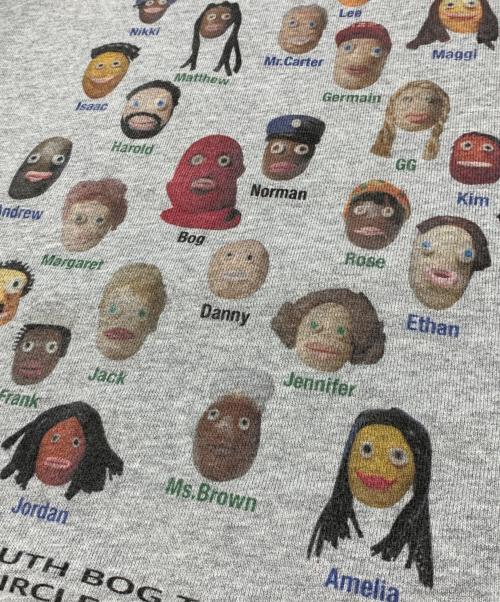 HUNG BOG（ハングボグ）HUNG BOG (ハングボグ) キャラプリントスウェット グレー サイズ:Sの古着・服飾アイテム