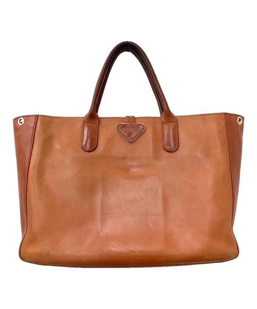 LONGCHAMP（ロンシャン）LONGCHAMP (ロンシャン) ハンドバッグ ブラウンの古着・服飾アイテム