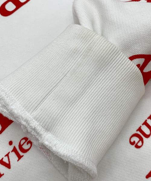 KENZO（ケンゾー）KENZO (ケンゾー) VERDY OVERSIZE HOODIE ホワイト×レッド サイズ:Mの古着・服飾アイテム