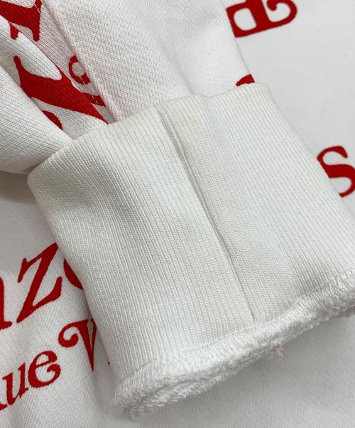 KENZO（ケンゾー）KENZO (ケンゾー) VERDY OVERSIZE HOODIE ホワイト×レッド サイズ:Mの古着・服飾アイテム