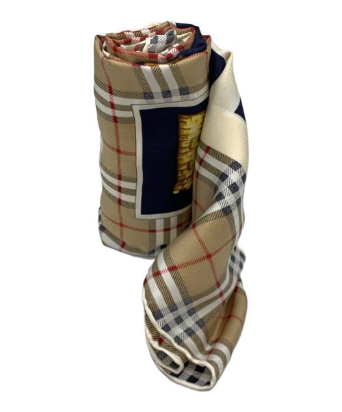 Burberry's（バーバリー）Burberry's (バーバリーズ) シルクスカーフ ベージュの古着・服飾アイテム