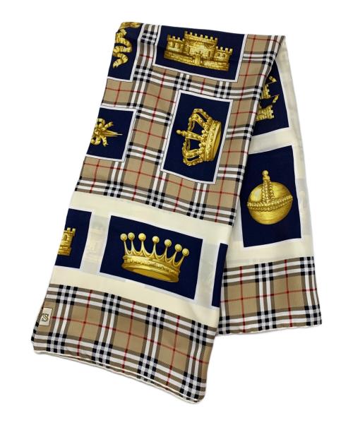 Burberry's（バーバリー）Burberry's (バーバリーズ) シルクスカーフ ベージュの古着・服飾アイテム