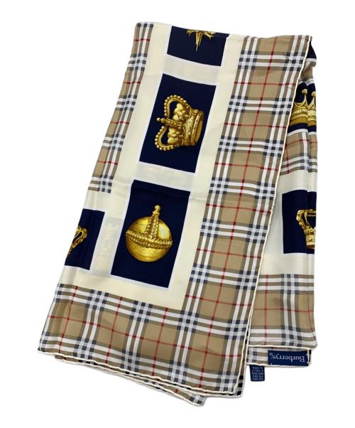 Burberry's（バーバリー）Burberry's (バーバリーズ) シルクスカーフ ベージュの古着・服飾アイテム