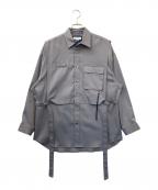 MAISON SPECIALメゾンスペシャル）の古着「プライムオーバーレイヤリングシャツコート」｜グレー