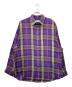 MAISON SPECIAL（メゾンスペシャル）の古着「モールタータンチェックプライムオーバーシャツ」｜パープル