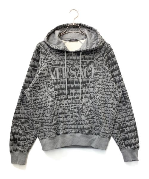 VERSACE（ヴェルサーチェ）VERSACE (ヴェルサーチェ) コッコドリロ パーカー グレー サイズ:Sの古着・服飾アイテム
