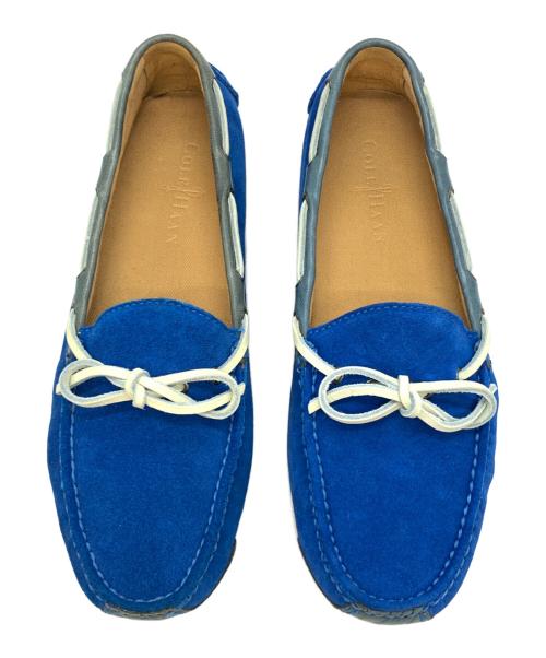 COLE HAAN（コールハーン）COLE HAAN (コールハーン) GUNNISON II スエードローファー ブルー サイズ:8Dの古着・服飾アイテム