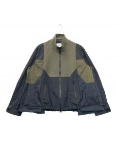 サカイ Nylon Twill Mix Jacket パフスリーブ ジャケット 中古・古着通販】sacai (サカイ) Nylon Twill Mix Blouson オリーブ
