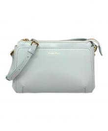 Samantha Thavasa（サマンサタバサ）の古着「ガラスレザーショルダーバッグ」｜スカイブルー