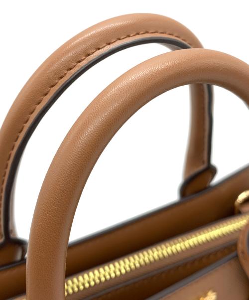 MICHAEL KORS（マイケル・コース）MICHAEL KORS (マイケルコース) Sheila Small Floral Embellished Satchel ブラウンの古着・服飾アイテム