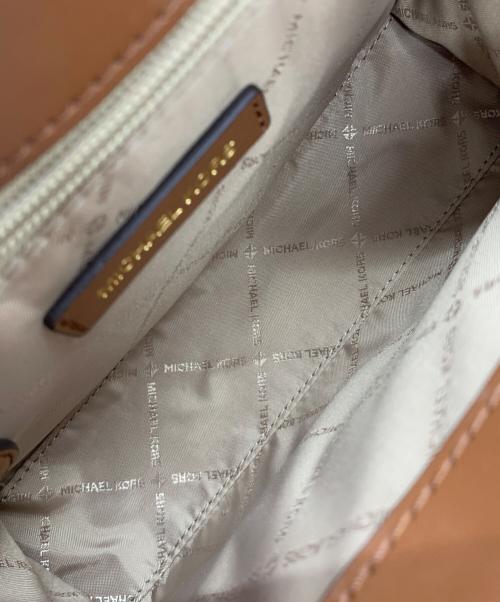 MICHAEL KORS（マイケル・コース）MICHAEL KORS (マイケルコース) Sheila Small Floral Embellished Satchel ブラウンの古着・服飾アイテム