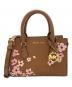 MICHAEL KORS（マイケルコース）の古着「Sheila Small Floral Embellished Satchel」｜ブラウン