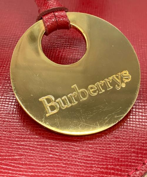 Burberry's（バーバリー）Burberry's (バーバリーズ) バニティバッグ ベージュ×レッドの古着・服飾アイテム