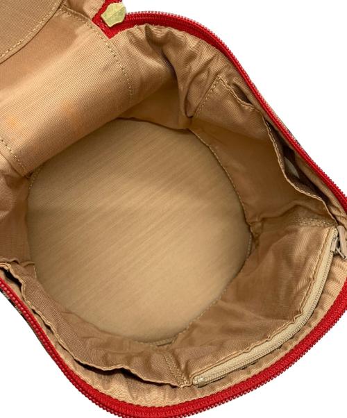 Burberry's（バーバリー）Burberry's (バーバリーズ) バニティバッグ ベージュ×レッドの古着・服飾アイテム