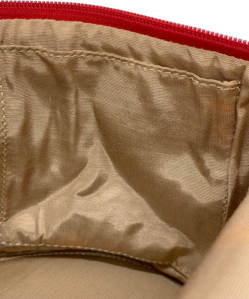 Burberry's（バーバリー）Burberry's (バーバリーズ) バニティバッグ ベージュ×レッドの古着・服飾アイテム