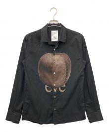 SHAREEF（シャリーフ）の古着「アップルプリント シャツ」｜ブラック