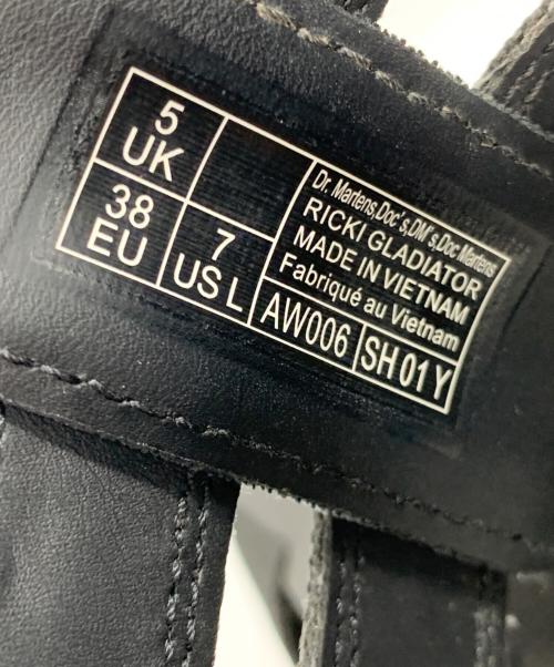 Dr.Martens（ドクターマーチン）Dr.Martens (ドクターマーチン) RICKI GLADIATOR ブラック サイズ:UK5の古着・服飾アイテム