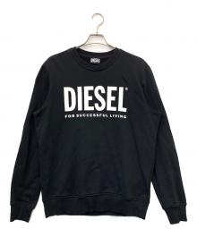 DIESEL（ディーゼル）の古着「ビックロゴスウェット」｜ブラック