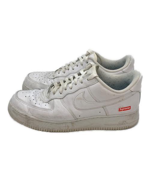 NIKE（ナイキ）NIKE (ナイキ) Supreme (シュプリーム) AIR FORCE1 ホワイト サイズ:27.5の古着・服飾アイテム