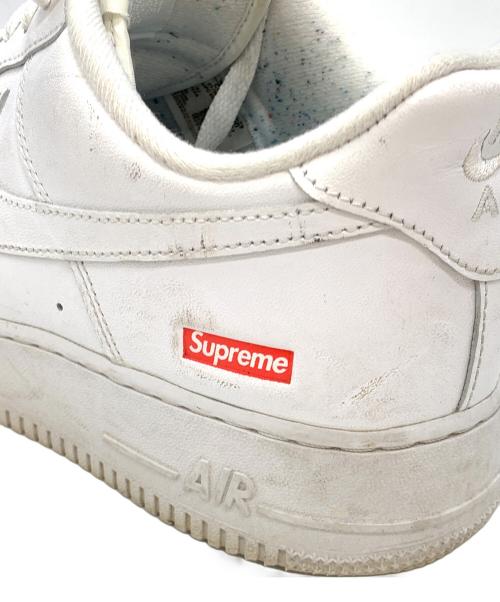 NIKE（ナイキ）NIKE (ナイキ) Supreme (シュプリーム) AIR FORCE1 ホワイト サイズ:27.5の古着・服飾アイテム
