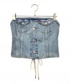 LEVI'Sリーバイス）の古着「Trucker jacket Bustier チューブトップ」｜ブルー