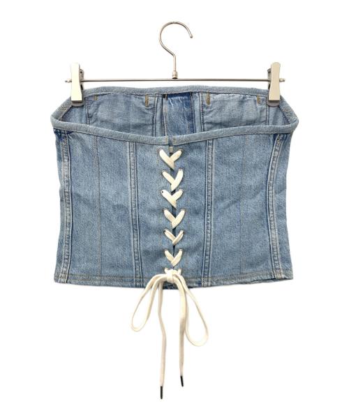 LEVI'S（リーバイス）LEVI'S (リーバイス) Trucker jacket Bustier チューブトップ ブルー サイズ:Mの古着・服飾アイテム