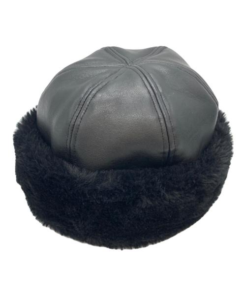 RAY BEAMS（レイ ビームス）RAY BEAMS (レイ ビームス) フェイクレザー ロール キャップ ブラックの古着・服飾アイテム