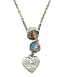 GUCCI（グッチ）の古着「カラーストーン ハート ネックレス」