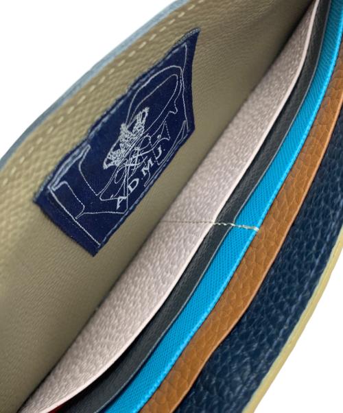 A.D.M.J.（エーディーエムジェイ）A.D.M.J. (エーディーエムジェイ) 長財布 グレー×ブラックの古着・服飾アイテム