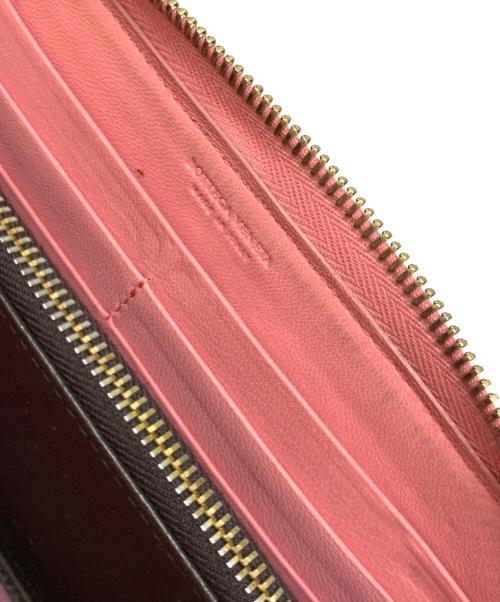 BOTTEGA VENETA（ボッテガベネタ）BOTTEGA VENETA (ボッテガベネタ) イントレチャート ラウンドファスナー長財布 ピンクの古着・服飾アイテム