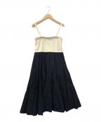 Y'sワイズ）の古着「キャミソールワンピース」｜ホワイト×ブラック