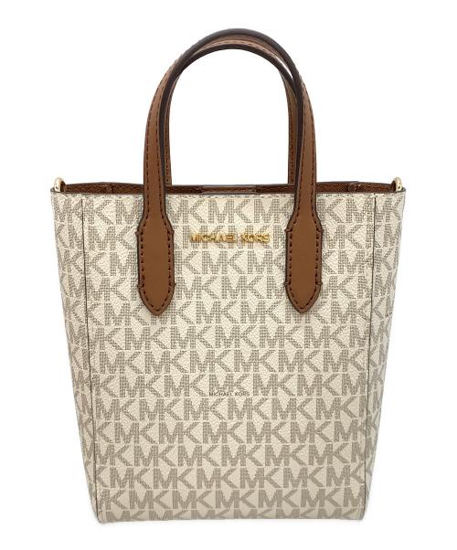 MICHAEL KORS（マイケル・コース）MICHAEL KORS (マイケルコース) VINCENT MKシグネチャー 2WAYショルダーバッグ バニラの古着・服飾アイテム