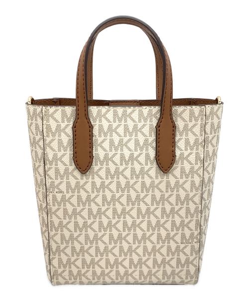 MICHAEL KORS（マイケル・コース）MICHAEL KORS (マイケルコース) VINCENT MKシグネチャー 2WAYショルダーバッグ バニラの古着・服飾アイテム