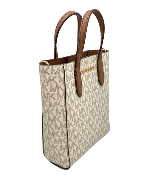 MICHAEL KORS（マイケル・コース）MICHAEL KORS (マイケルコース) VINCENT MKシグネチャー 2WAYショルダーバッグ バニラの古着・服飾アイテム