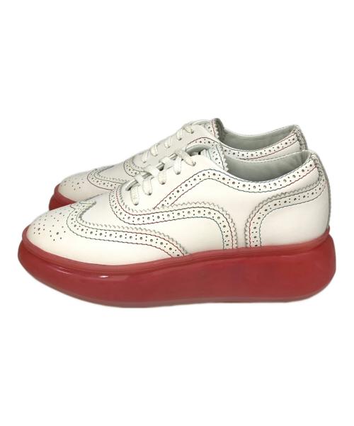 Ruco Line（ルコ ライン）Ruco Line (ルコ ライン) 323 BARDOLINO 厚底スニーカー ホワイト×ピンク サイズ:35の古着・服飾アイテム