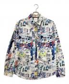 Desigualデシグアル）の古着「柄シャツ CRISPIN」｜ホワイト