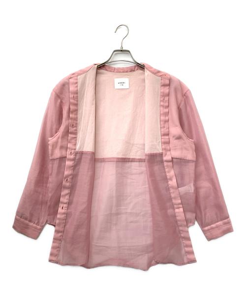Ameri（アメリ）AMERI (アメリ) DAMAGE VEST SET SHEER SHIRT ピンク サイズ:FREEの古着・服飾アイテム