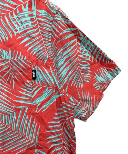 stussy（ステューシー）stussy (ステューシー) コットンアロハシャツ レッド×ブルー サイズ:Lの古着・服飾アイテム
