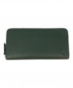 LANVIN COLLECTIONランバンコレクション）の古着「クウルールドヴァン 長財布」｜グリーン