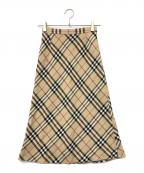 BURBERRY LONDONバーバリーロンドン）の古着「ミディスカート」｜ベージュ