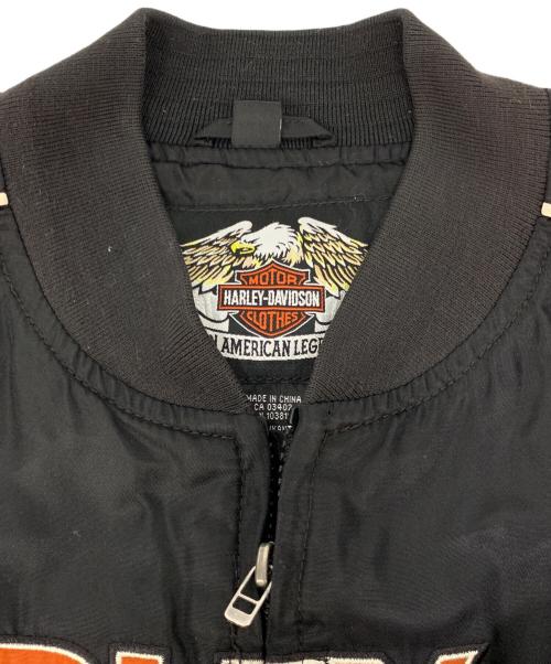 HARLEY-DAVIDSON（ハーレーダビッドソン）HARLEY-DAVIDSON (ハーレーダビッドソン) レーシングボンバージャケット ブラック サイズ:Mの古着・服飾アイテム