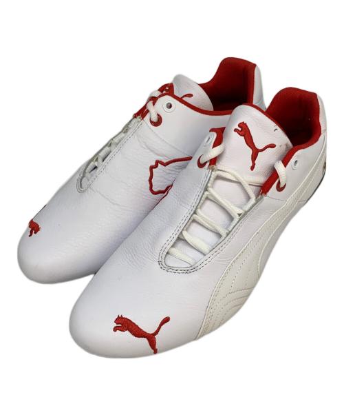 PUMA（プーマ）PUMA (プーマ) ドライビングシューズ ホワイト×レッド サイズ:27cmの古着・服飾アイテム