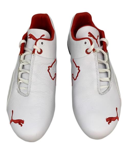 PUMA（プーマ）PUMA (プーマ) ドライビングシューズ ホワイト×レッド サイズ:27cmの古着・服飾アイテム