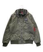ALPHAアルファ）の古着「フライトジャケット」｜カーキ