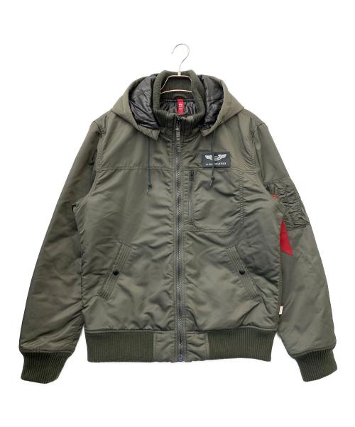 ALPHA（アルファ）ALPHA (アルファ) フライトジャケット カーキ サイズ:XLの古着・服飾アイテム