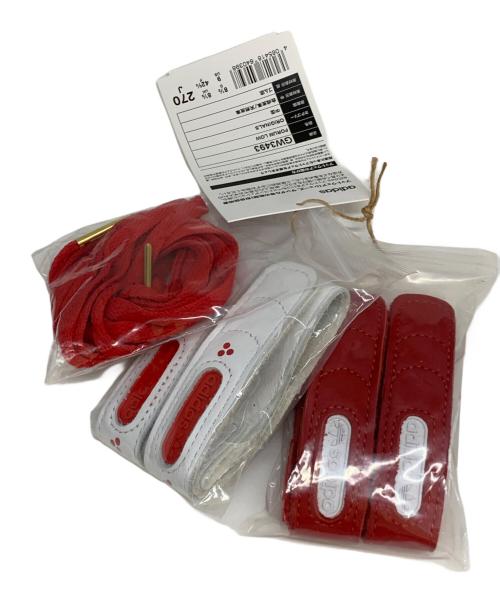 adidas（アディダス）adidas (アディダス) Quiccs (クイックス) FORUM LOW ホワイト×レッド サイズ:27cmの古着・服飾アイテム