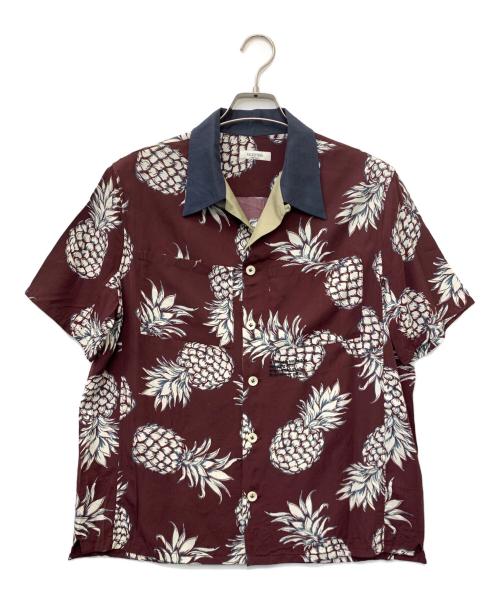 VALENTINO（ヴァレンティノ）VALENTINO (ヴァレンティノ) pineapple shirt ボルドー サイズ:39の古着・服飾アイテム