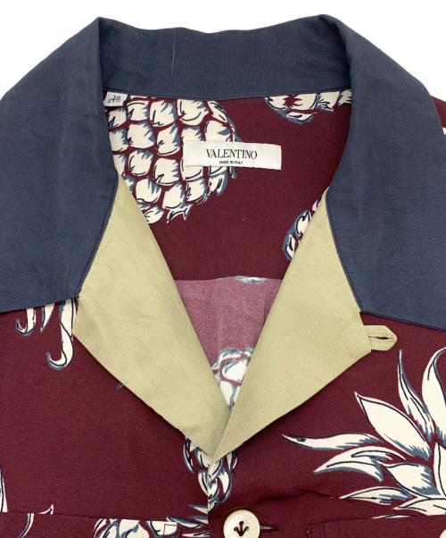 VALENTINO（ヴァレンティノ）VALENTINO (ヴァレンティノ) pineapple shirt ボルドー サイズ:39の古着・服飾アイテム
