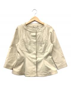 中古・古着通販】sheller (シェリエ) ボタンサテンブルゾン ブラック